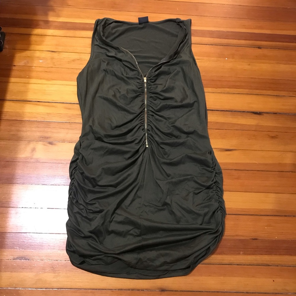 Super sexy bodycon plus size army green dress